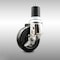 Service Caster 4 Inch 316SS Hard Rubber Swivel 1-7/8 Inch Expanding Stem Caster with Brake SCC SCC-SS316EX20S414-HRS-TLB-178 - alternate 1